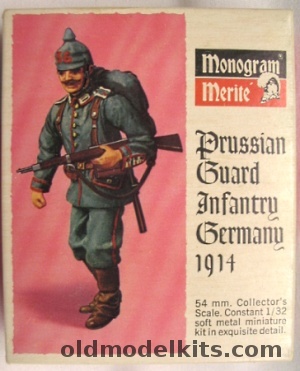Monogram 1/32 Prussian Guard Infantry German 1914 - 1/32 Scale Metal Figure Merite Series, 801-250 plastic model kit